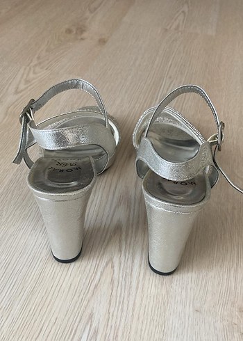 gümus renk Platform Topuklu Kadın Ayakkabı - Görsel 4