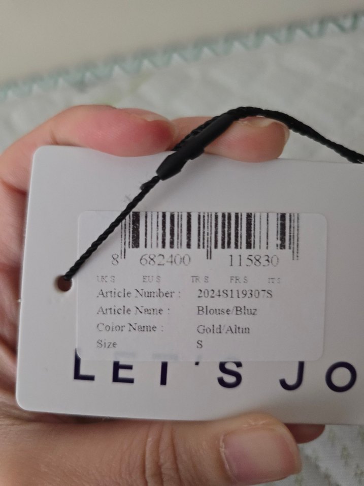 Gold Kısa Kollu Örgü Kadın Bluz - Görsel 2