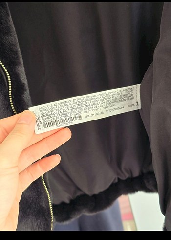 ZARA orijinal siyah Suni Kürk Detaylı Kolsuz Yelek - Görsel 2