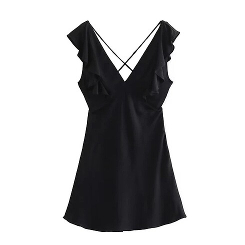 Zara Zara fırfırlı mini elbise