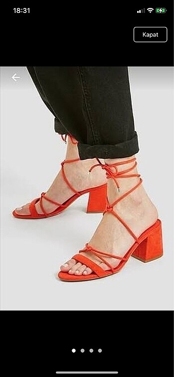 Pull and bear turuncu sandalet