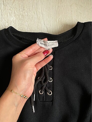 m Beden Koton Siyah Sweatshirt