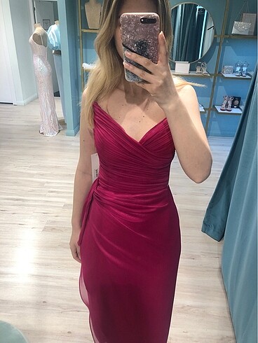 s Beden pembe Renk Oleg cassini abiye