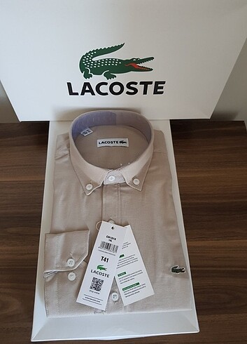 Lacoste slim fit gömlek xl