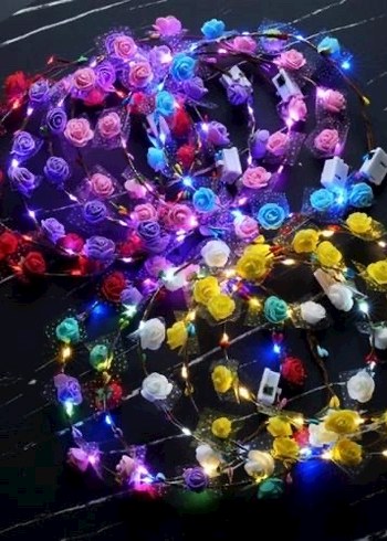 Accessorize Pembe Boncuklu Işıklı Bohem Saç Aksesuarı