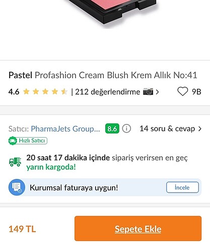 Beden Renk pastel cream blush blendable
