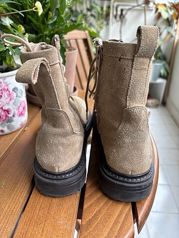 33 Beden camel Renk Zara kız çocuk süet bot