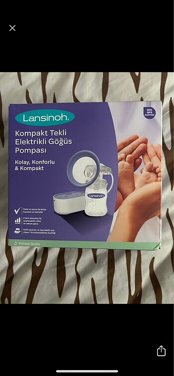 Lansinoh tekli göğüs pompası