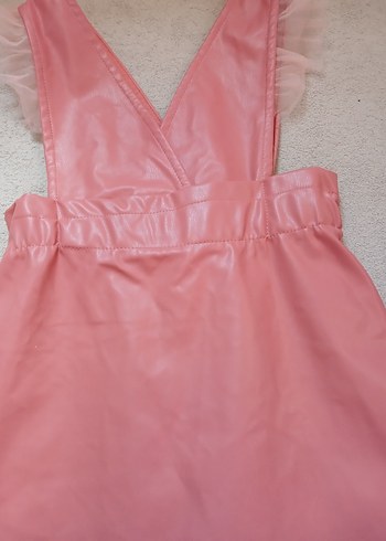 LC Waikiki Kız Çocuk Pembe Deri Askılı Elbise