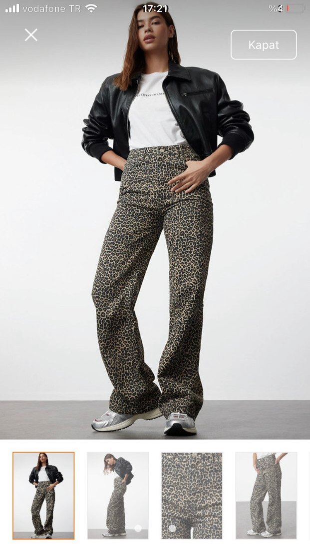 Leopar desen jean - Görsel 2