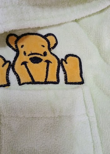 Kız Çocuk yeşil Nakışlı Bornoz - Görsel 3