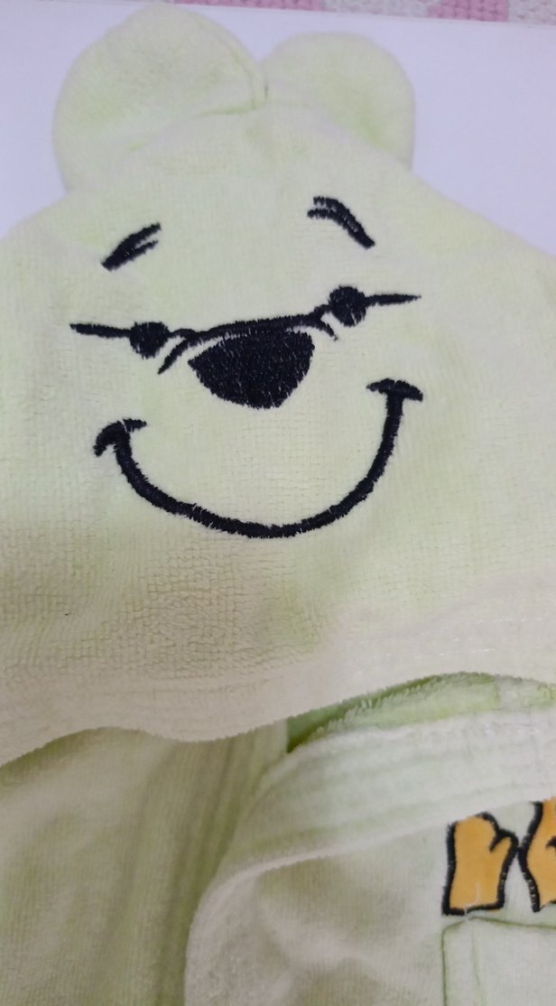 Kız Çocuk yeşil Nakışlı Bornoz - Görsel 4