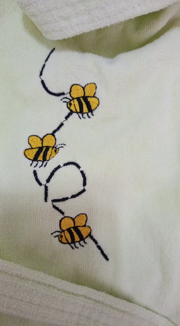 Kız Çocuk yeşil Nakışlı Bornoz - Görsel 5