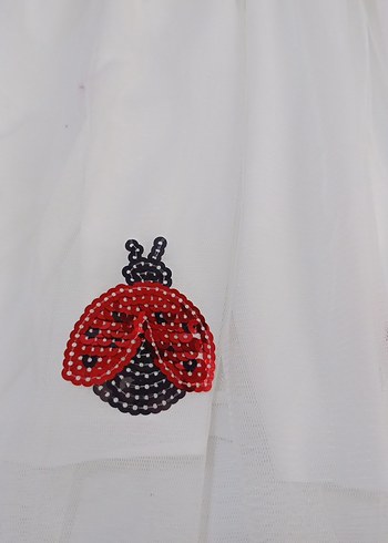 Nakışlı Beyaz Kız Çocuk Etek - Görsel 2