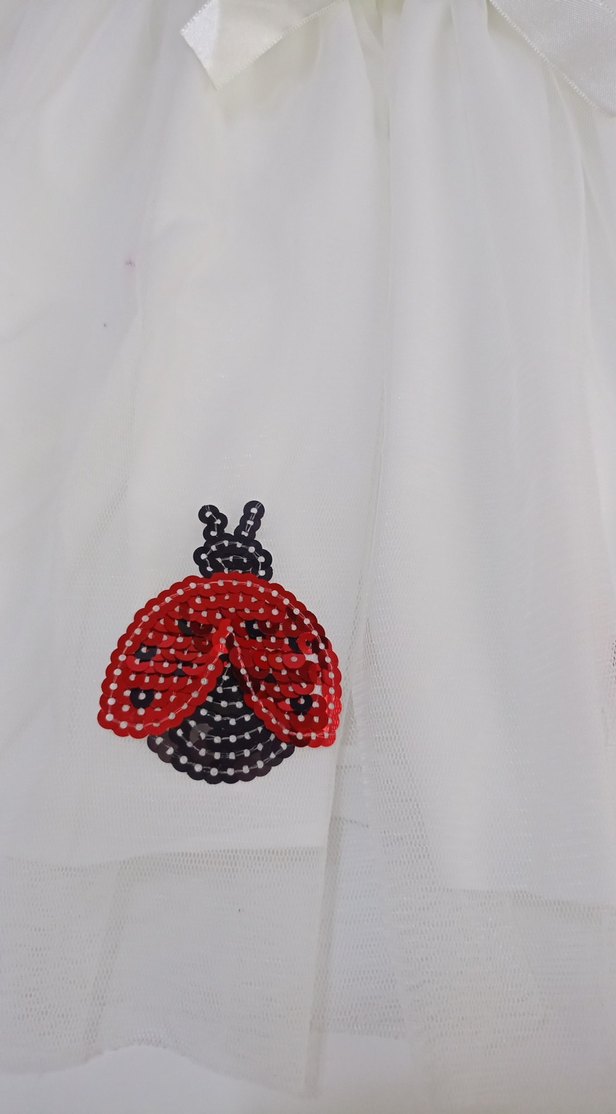 Nakışlı Beyaz Kız Çocuk Etek - Görsel 2