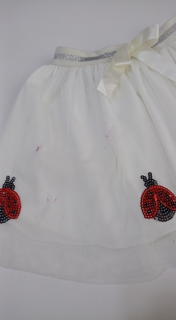 Nakışlı Beyaz Kız Çocuk Etek - Görsel 3
