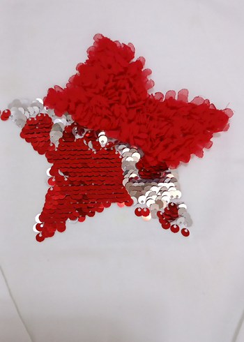 Nakışlı ve Boncuklu Beyaz Kız Çocuk Uzun Kollu Tişört - Görsel 2