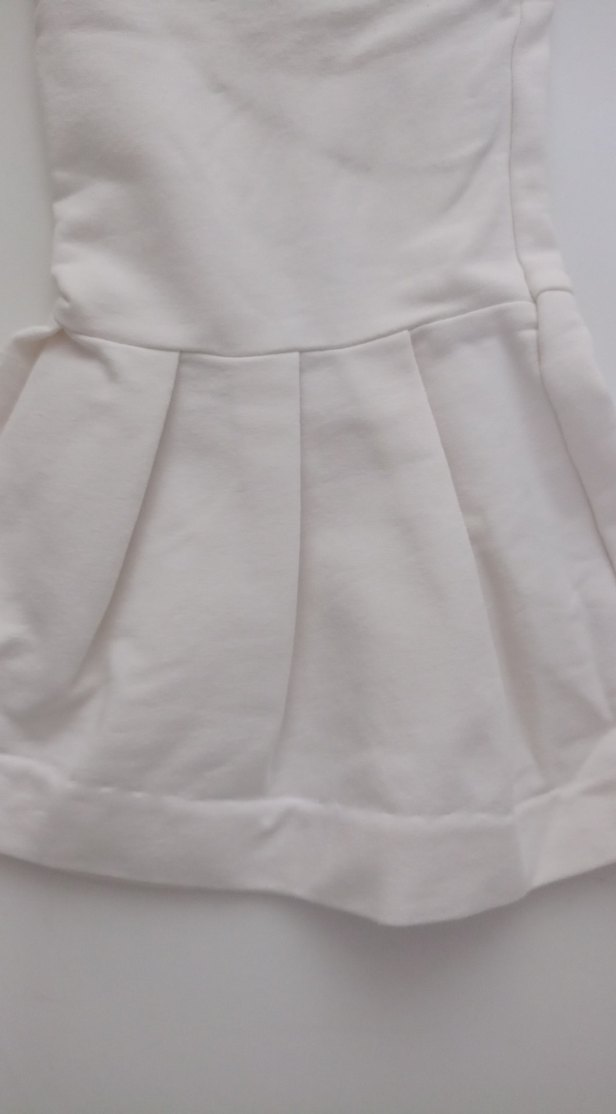 Kız Çocuk Beyaz Keten Volanlı Bol Paça Tayt - Görsel 2