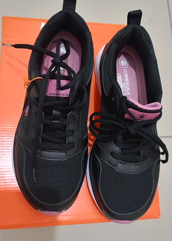 Siyah lumberkack Bağcıklı Kadın Spor Ayakkabı - Görsel 5