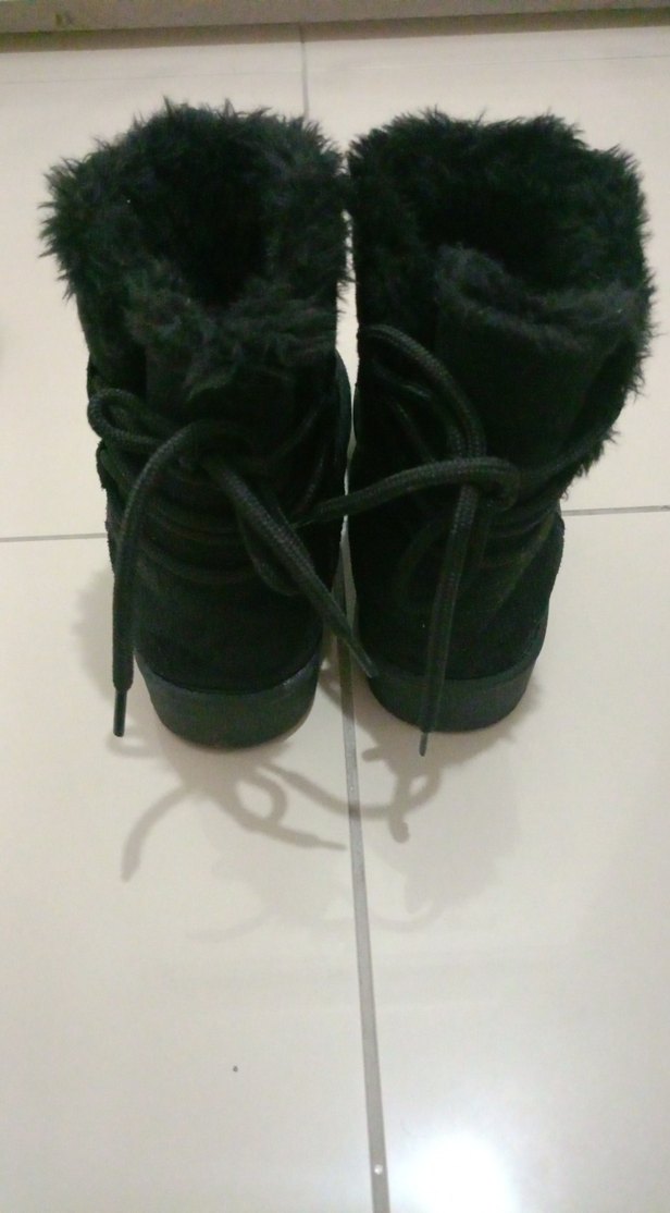 Siyah Süet Kürklü  Bot - Görsel 2