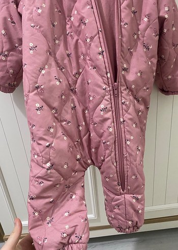 Pembe Nakışlı Bebek Tulumu Fermuarlı - Görsel 7