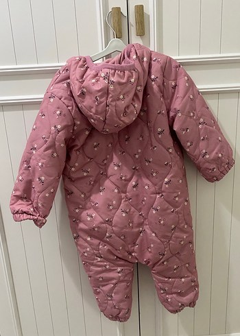 Pembe Nakışlı Bebek Tulumu Fermuarlı - Görsel 5