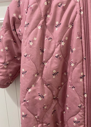 Pembe Nakışlı Bebek Tulumu Fermuarlı - Görsel 2