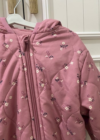 Pembe Nakışlı Bebek Tulumu Fermuarlı - Görsel 3