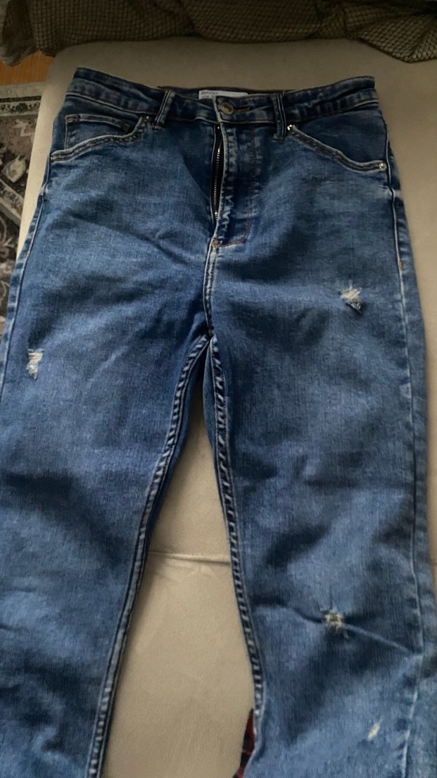 Bershka Kadın Lacivert Denim Pantolon - Görsel 2