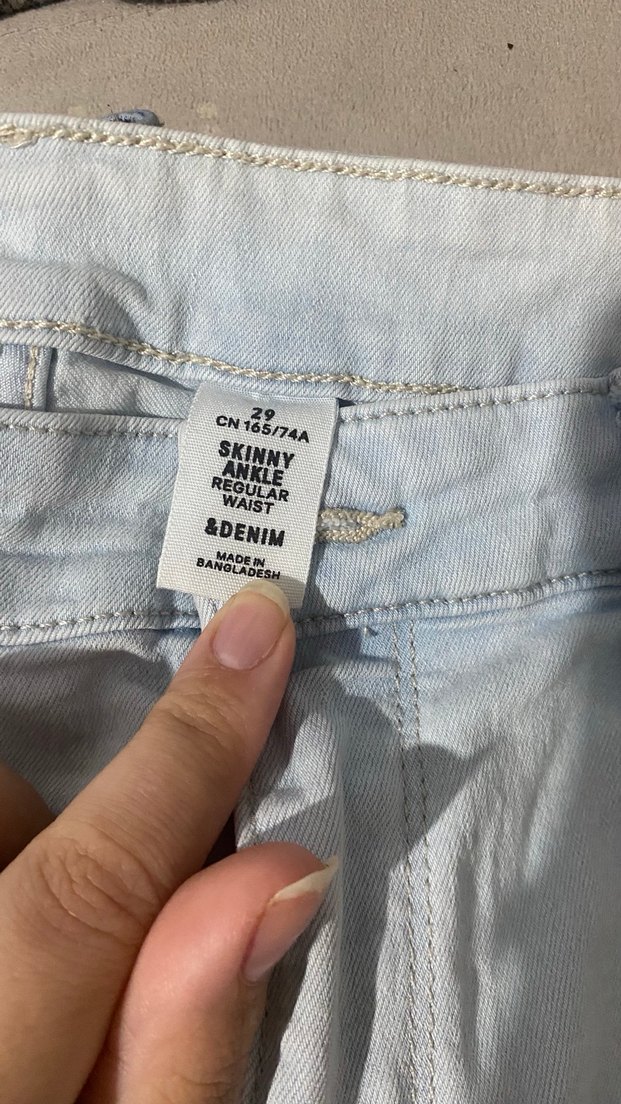 Açık mavi Kadın Denim Jean - Görsel 2