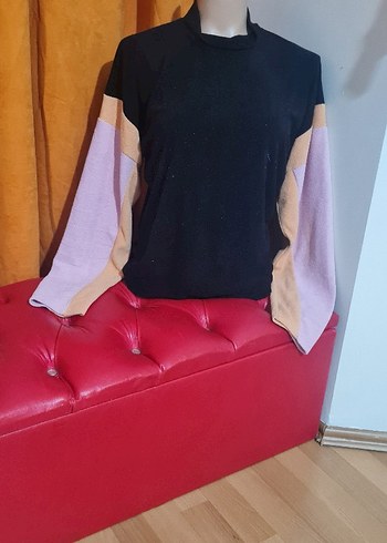 Pull and Bear Oversize Havlu Boğazlı Sweat