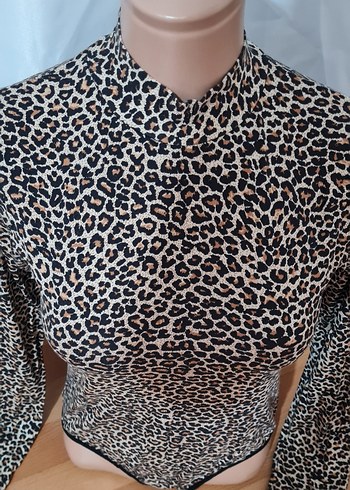 Leopar Desenli Pamuklu Çıtçıtlı Body - Görsel 4