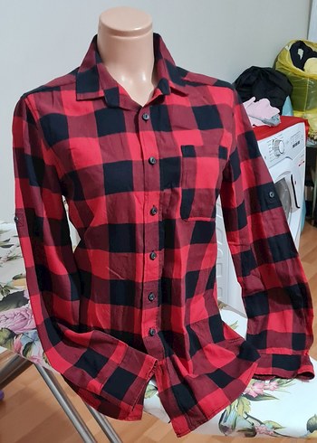 Tasarım Pamuklu Ekose Gömlek - Görsel 2