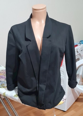 Kruvaze Yaka Penye Blazer Ceket - Görsel 2