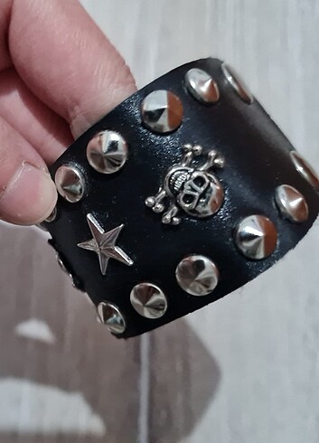 Gotik Grunge Fairycore Deri Bileklik 
