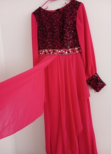 Fuşya abiye - Görsel 5