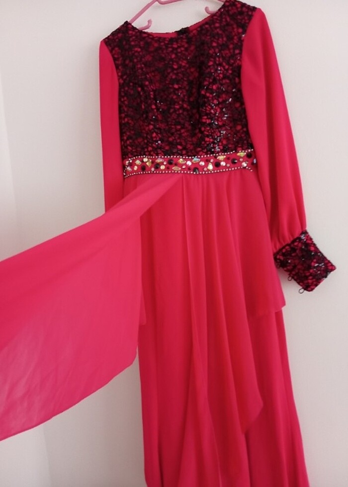 Fuşya abiye - Görsel 5