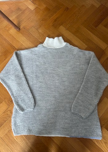 Kadın Blok Desenli Kazak - Görsel 3