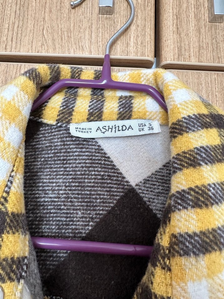 Sarı Ekose Kadın Ceket - Görsel 2