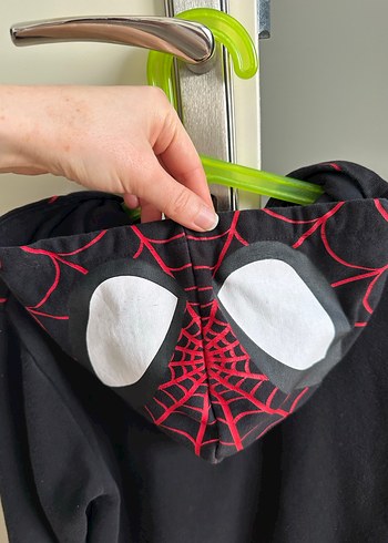 Erkek Çocuk Kapüşonlu Örümcek Adam Baskılı Sweatshirt - Görsel 4