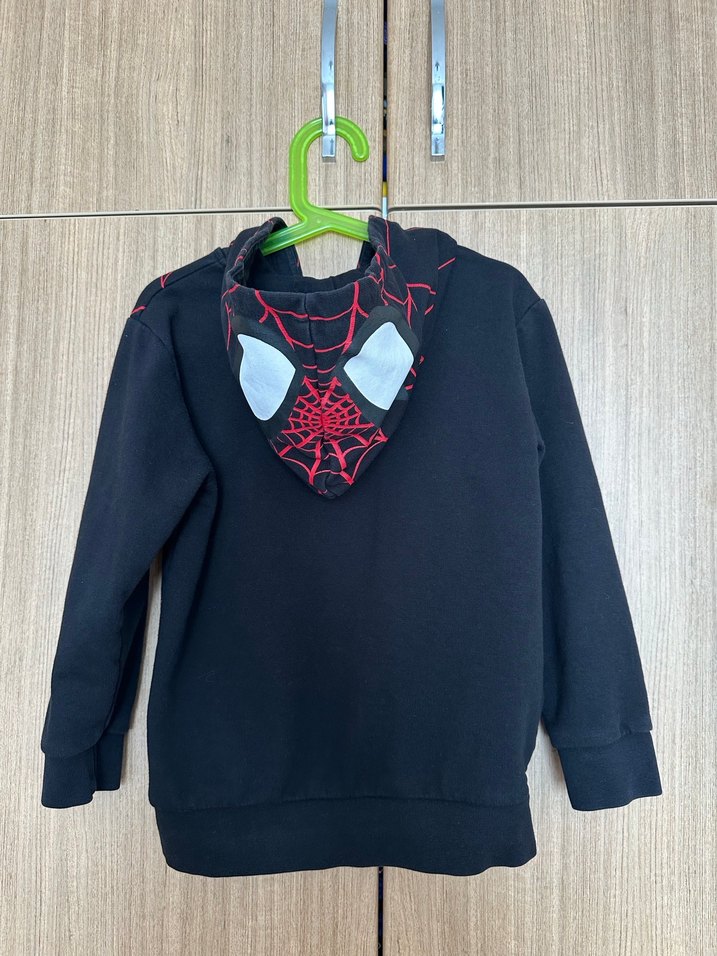Erkek Çocuk Kapüşonlu Örümcek Adam Baskılı Sweatshirt - Görsel 2