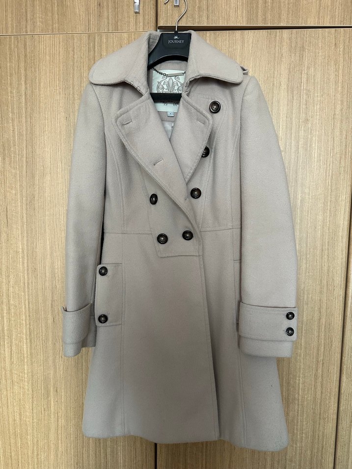 Forever New Açık Bej Kaşe Kaban - Görsel 4