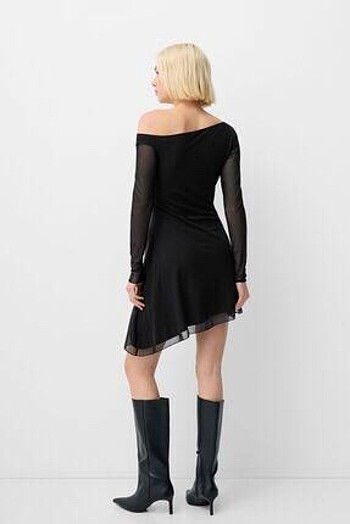 Bershka BERSHKA Asimetrik Mini Elbise