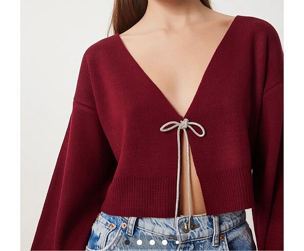 Zara Bordo hırka
