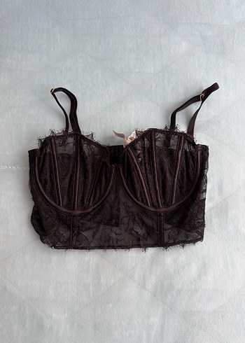 Uzun Siyah  Nakışlı Sütyen - Görsel 3