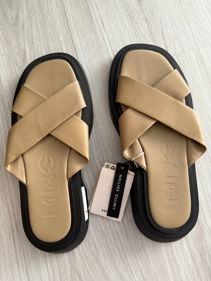 Bej haki karışımı Platform Topuklu Kadın Terlik - Görsel 2