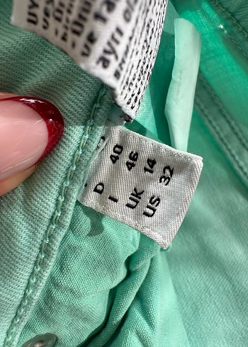 Turkuaz Renk Kadın Skinny Denim Pantolon - Görsel 4