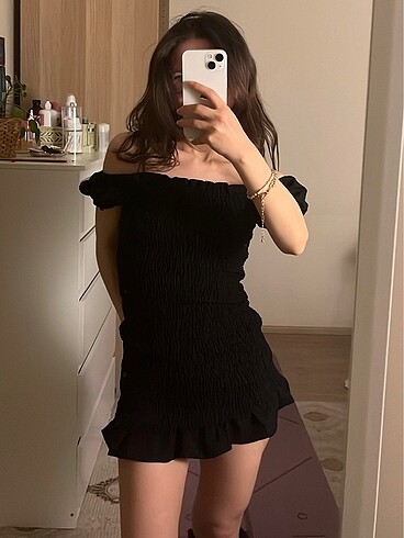 trendyolmilla büzgülü mini elbise