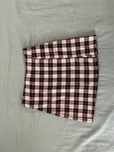 pull bear ekoseli mini etek