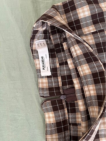 xs Beden pull bear ekoseli mini etek